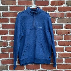 Mens Blue Columbia Half Zip Sweatshirt